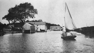 William Clark Raynor sailing up the creek early 1900’s
